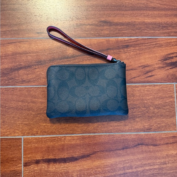 Coach Black and Pink Wristlet with Strap - Picture 2 of 2